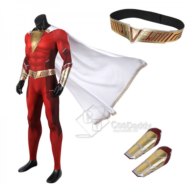 Shazam! Fury Of The Gods Billy Batson Captain Marvel Cosplay Costume Superhero Jumpsuit Superman Bodysuit