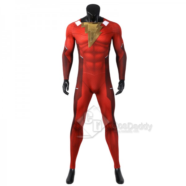 Shazam! Fury Of The Gods Billy Batson Captain Marvel Cosplay Costume Superhero Jumpsuit Superman Bodysuit