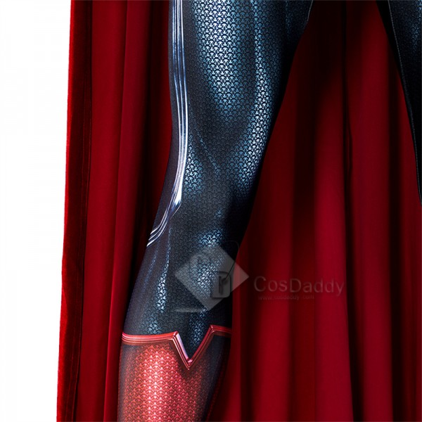 2022 New Superman Man of Steel Clark Kent Cosplay Costume Superhero Jumpsuit Cape