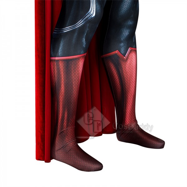 2022 New Superman Man of Steel Clark Kent Cosplay Costume Superhero Jumpsuit Cape