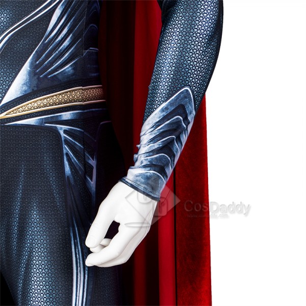 2022 New Superman Man of Steel Clark Kent Cosplay Costume Superhero Jumpsuit Cape