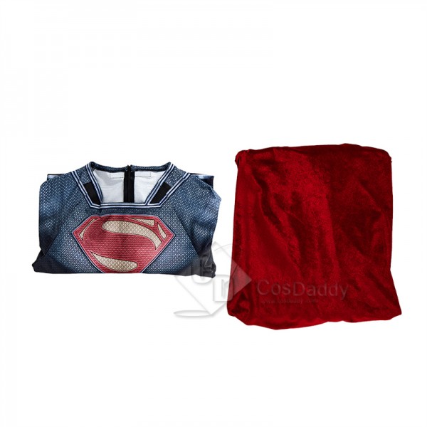 2022 New Superman Man of Steel Clark Kent Cosplay Costume Superhero Jumpsuit Cape