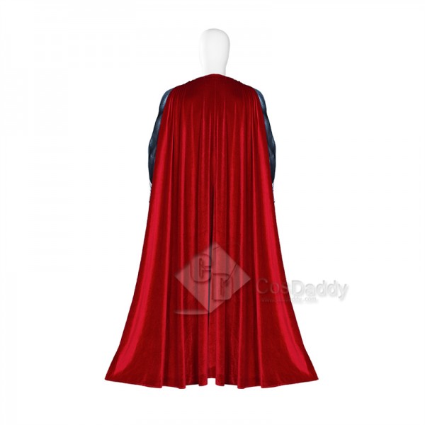 2022 New Superman Man of Steel Clark Kent Cosplay Costume Superhero Jumpsuit Cape