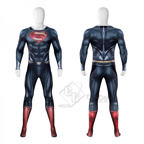 2022 New Superman Man of Steel Clark Kent Cosplay Costume Superhero Jumpsuit Cape