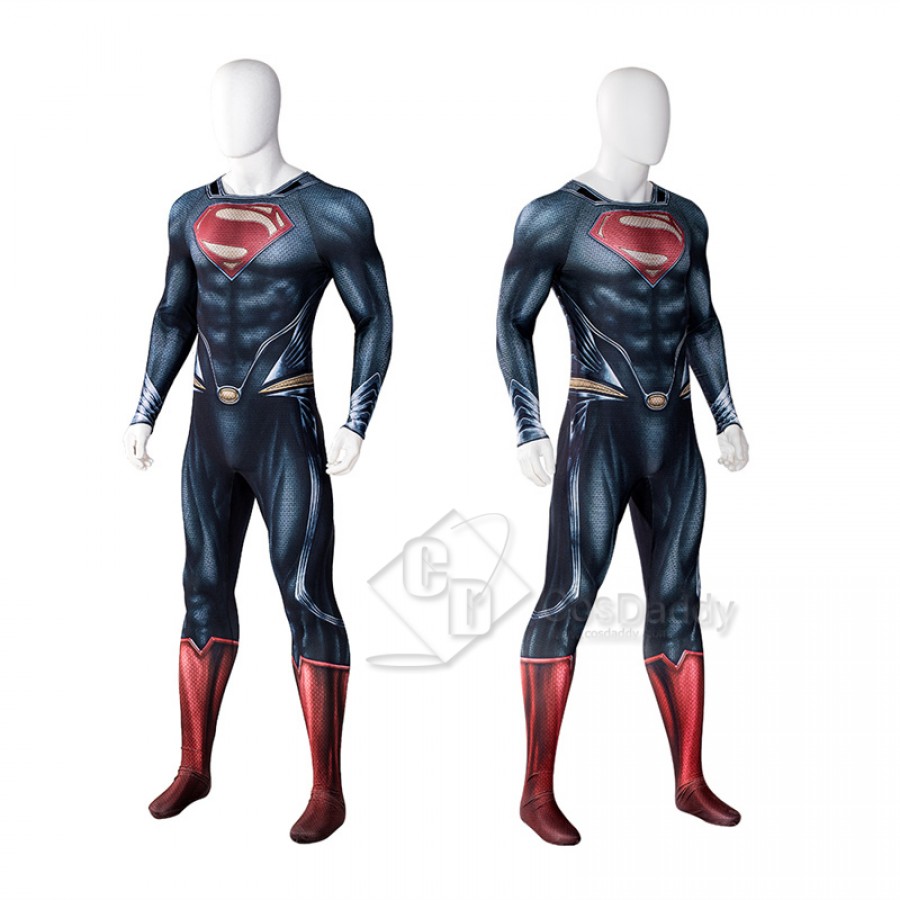 Man of Steel Superman Costume Cosplay Suit Clark Kent Jumpsuit Ver1