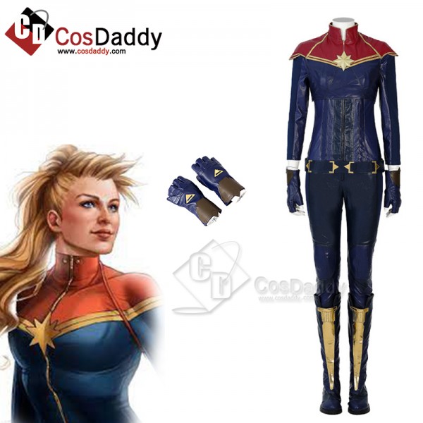 2022 Captain Marvel Carol Danvers Brie Larson Cosplay Costume Supergirl Battle Suit Halloween Outfit