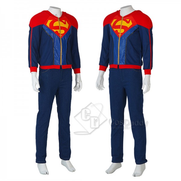 2022 Batman and Superman: Battle of the Super Sons Jon Kent Cosplay Costume Halloween Superboy Suit