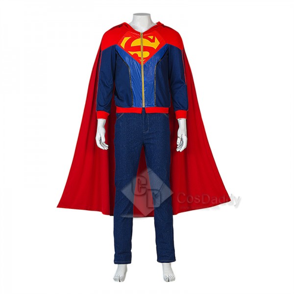 2022 Batman and Superman: Battle of the Super Sons Jon Kent Cosplay Costume Halloween Superboy Suit