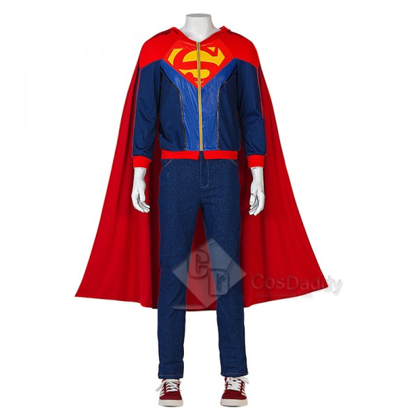 2022 Batman and Superman: Battle of the Super Sons Jon Kent Cosplay Costume Halloween Superboy Suit