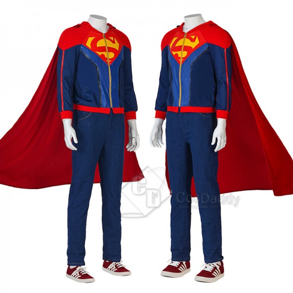 2022 Batman and Superman: Battle of the Super Sons Jon Kent Cosplay Costume Halloween Superboy Suit