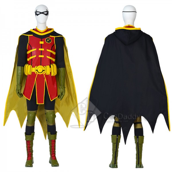 Batman and Superman: Battle of the Super Sons Robin Damian Wayne Cosplay Costume Halloween Suit