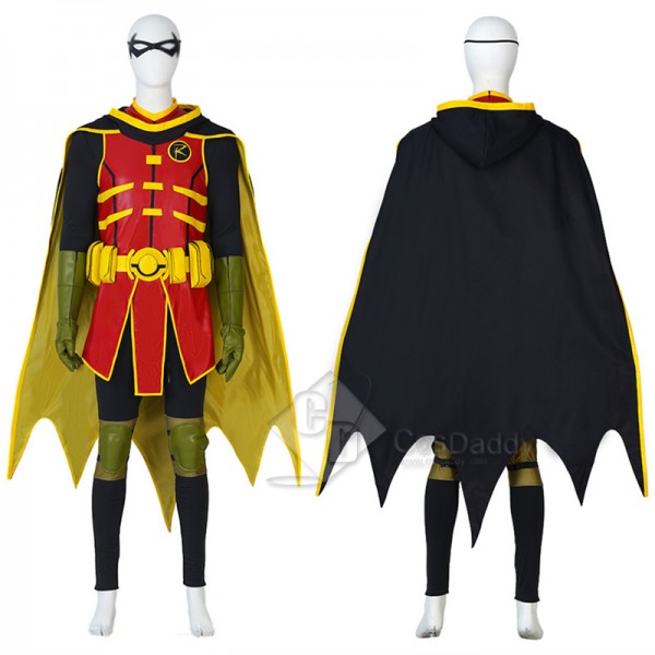 Batman and Superman: Battle of the Super Sons Robin Damian Wayne Cosplay Costume Halloween Suit