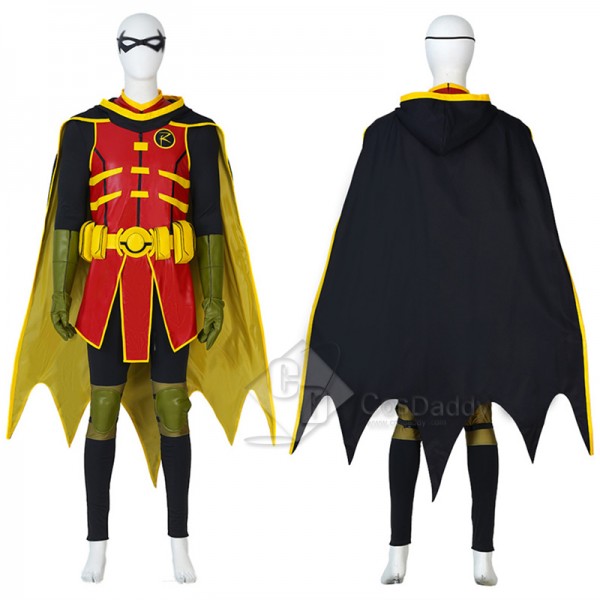 Batman and Superman: Battle of the Super Sons Robin Damian Wayne Cosplay Costume Halloween Suit