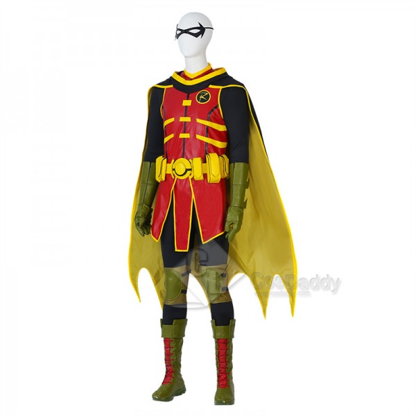 Batman and Superman: Battle of the Super Sons Robin Damian Wayne Cosplay Costume Halloween Suit