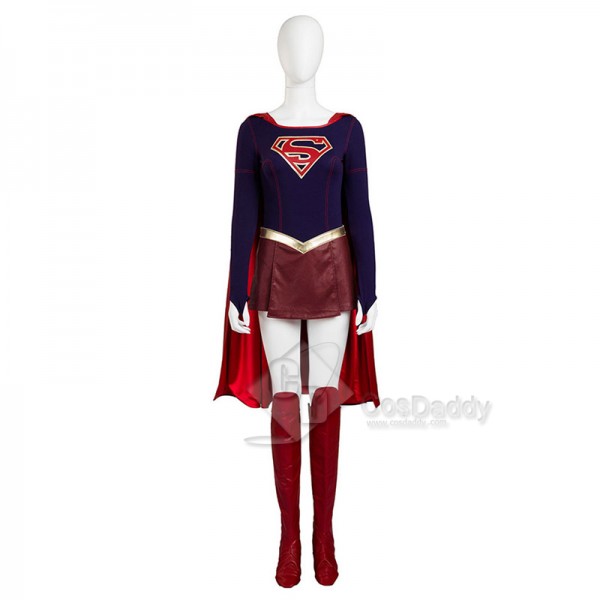 Supergirl Kara Zor-E Kara Kent Cosplay Costume Overgirl Jumpsuit Superhero Bodysuit