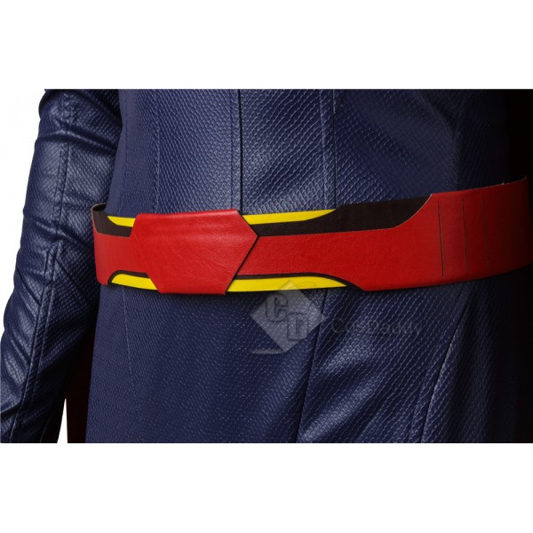 Cosdaddy Supergirl Kal-El Superman Clark Kent Cosplay Costume Battle Suit Uniform for Men