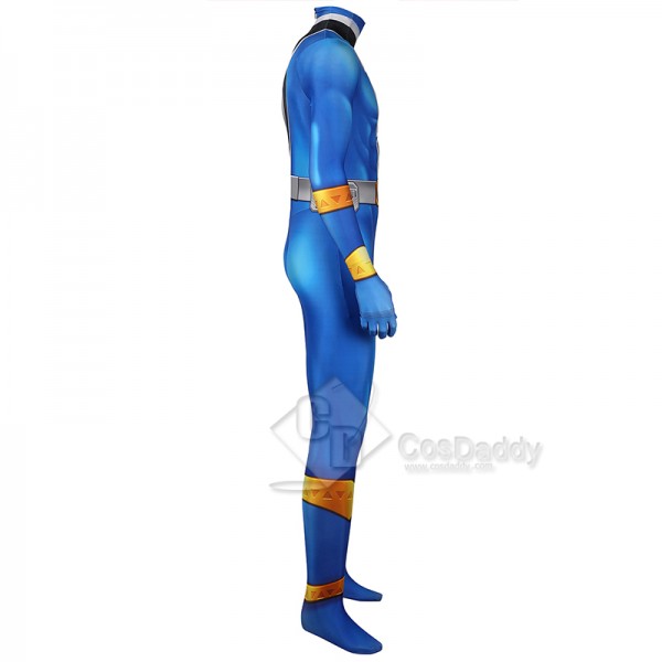 Power Rangers Kishiryu Sentai Ryusoulger Cosplay Costume Blue Ranger Jumpsuit Bodysuit