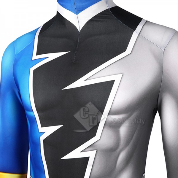 Power Rangers Kishiryu Sentai Ryusoulger Cosplay Costume Blue Ranger Jumpsuit Bodysuit