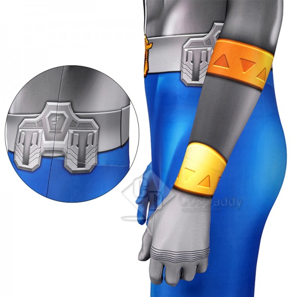 Power Rangers Kishiryu Sentai Ryusoulger Cosplay Costume Blue Ranger Jumpsuit Bodysuit