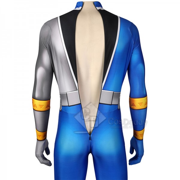 Power Rangers Kishiryu Sentai Ryusoulger Cosplay Costume Blue Ranger Jumpsuit Bodysuit