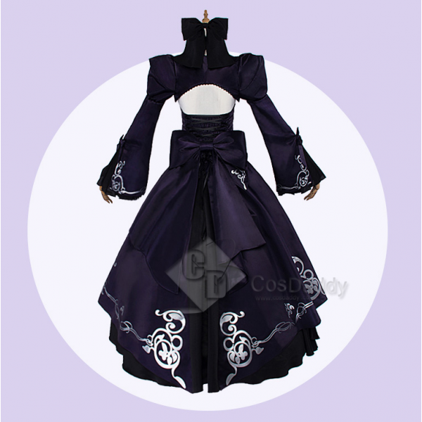 Cosdaddy Fate Zero Black Saber Dress Suit Cosplay Costume