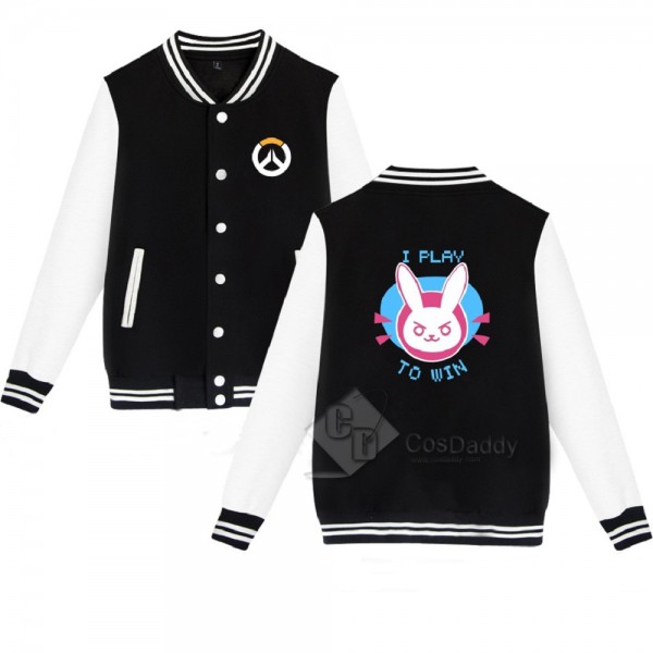 Cosdaddy Overwatch DVA pink black baseball jacket cosplay costume