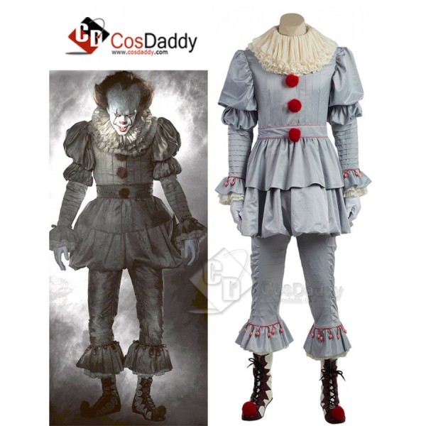 Stephen Edwin King IT the Losers Club Pennywise  Clown Costume 2017