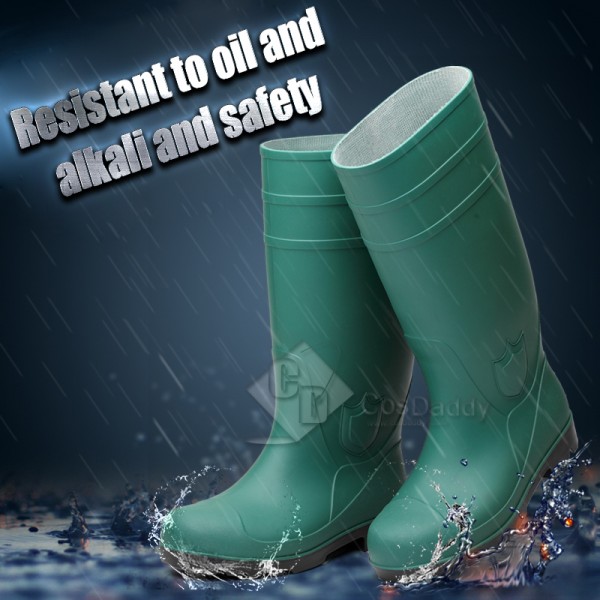 2017 New Stephen King's IT Georgie Denbrough Green Rubber Rainboots Shoes