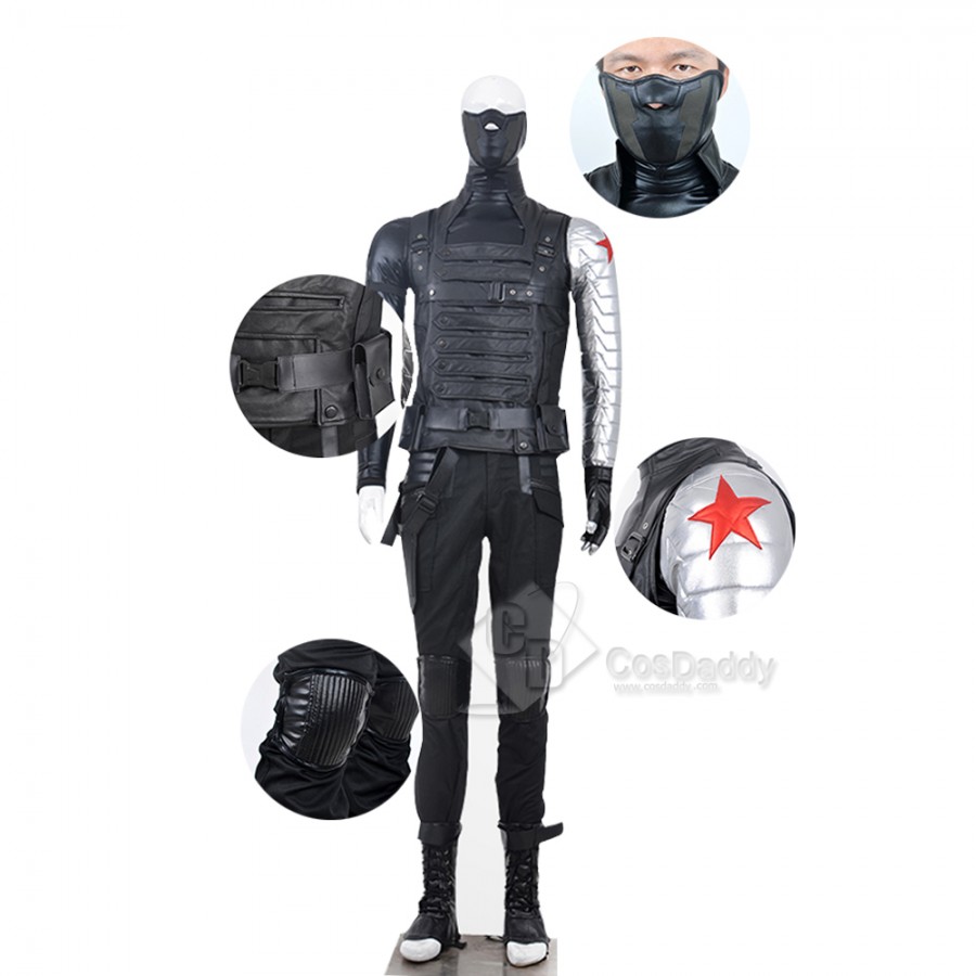 Captain America 2 Winter Soldier James Buchanan Barnes Cosplay