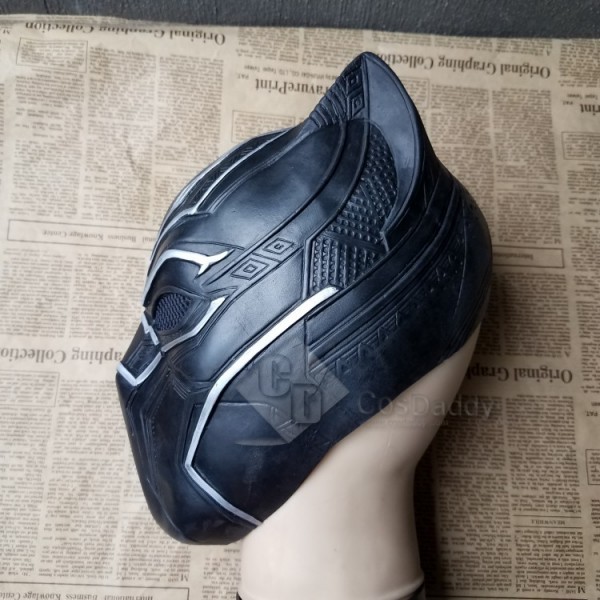 Cosdaddy Marvel Hero T'Challa Cosplay Black Panther Mask