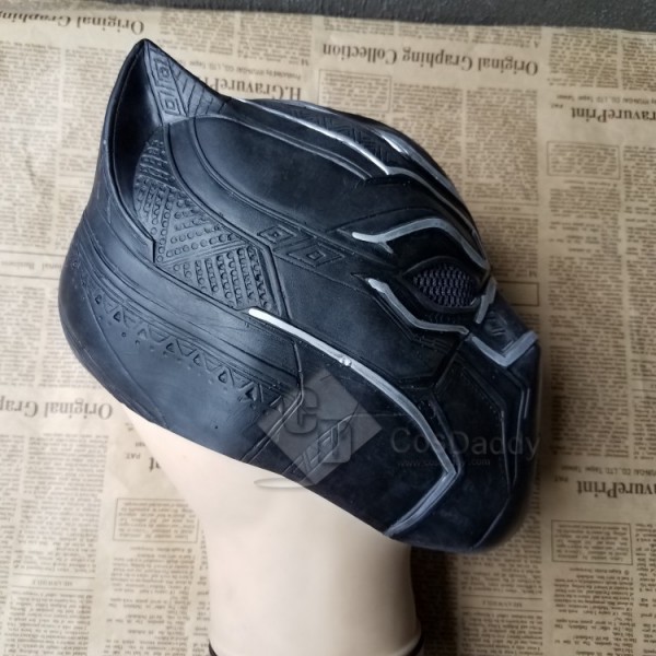 Cosdaddy Marvel Hero T'Challa Cosplay Black Panther Mask