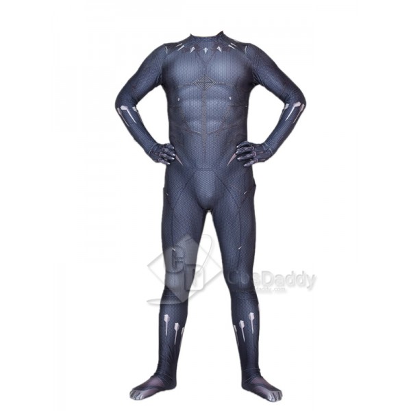 Cosdaddy Marvel Hero T'Challa Cosplay Jumpsuit Black Panther Cosplay Battle suit