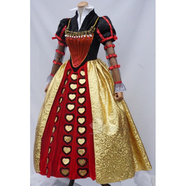 Alice  in Wonderland 2 The Red Queen Iracebeth Cosplay Dress