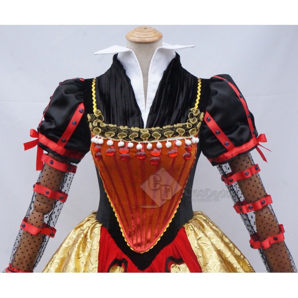 Alice  in Wonderland 2 The Red Queen Iracebeth Cosplay Dress