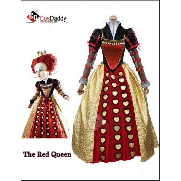 Alice  in Wonderland 2 The Red Queen Iracebeth Cosplay Dress