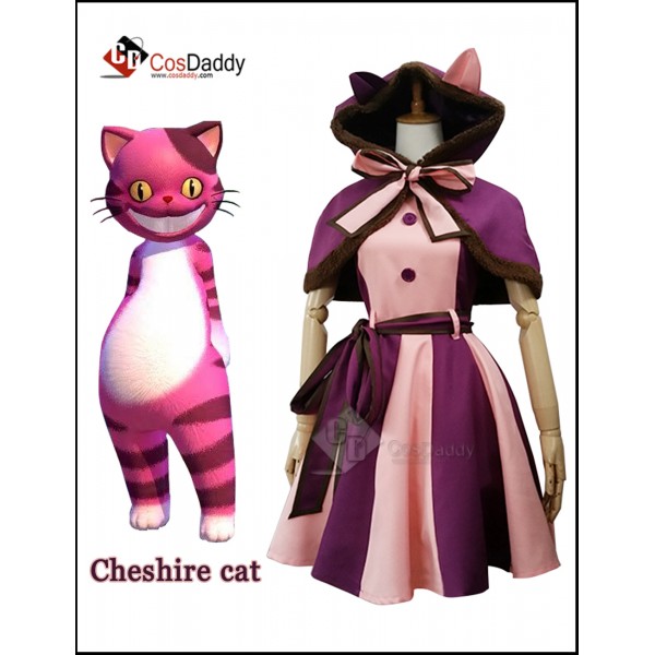 Alice in Wonderland 2   Cheshire Cat Cosplay Dress Costume 