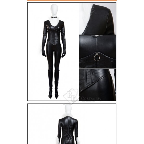 Catwoman Selina Kyle Cosplay black body jumpsuit full set costume 