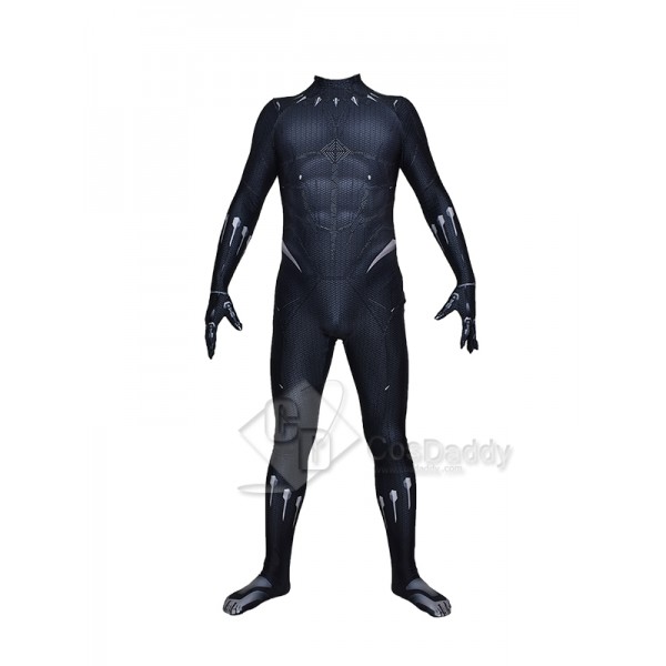 Cosdaddy Black Panther T'Challa Cosplay Black Costume Jumpsuit