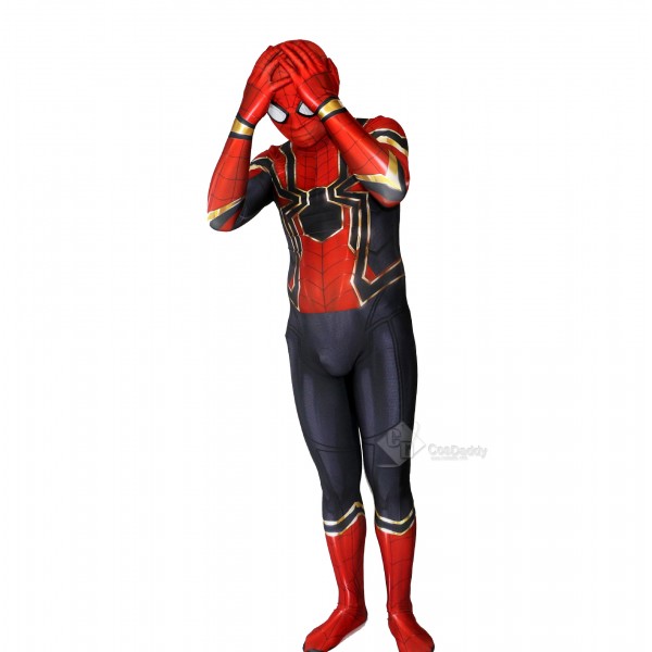 Spider-man Iron Spider Peter Park Cosplay  Costume