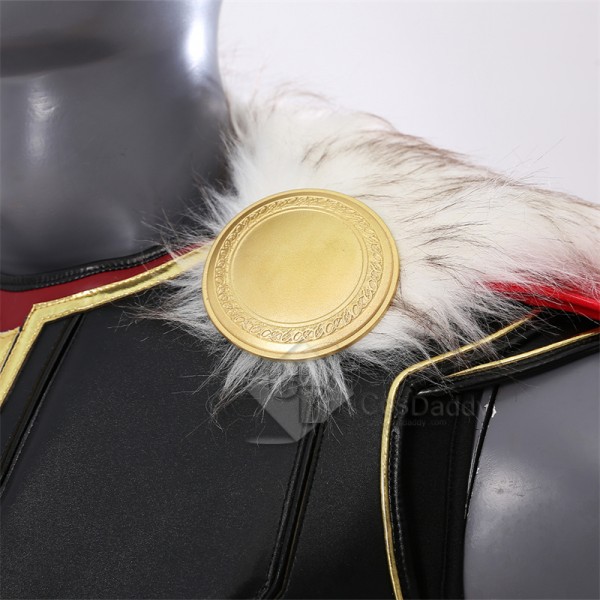 2022 Thor 4 Love and Thunder Cosplay Costume Thor Black Suit With Fur Collar
