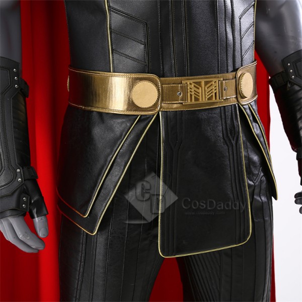 2022 Thor 4 Love and Thunder Cosplay Costume Thor Black Suit With Fur Collar