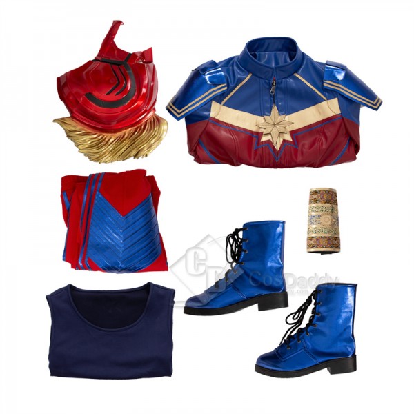 2022 Ms. Marvel Kamala Khan Cosplay Costume Supergirl Jumpsuit Halloween Carnival Suit