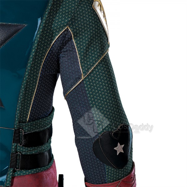 The Boys Season 3 Soldier Boy Ben Cosplay Costume Leather Green Superhero Battle Outfit