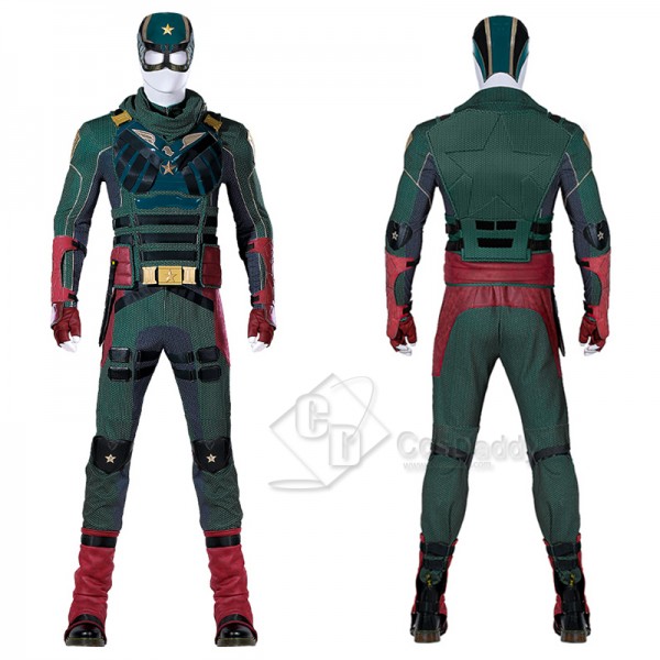 The Boys Season 3 Soldier Boy Ben Cosplay Costume Leather Green Superhero Battle Outfit