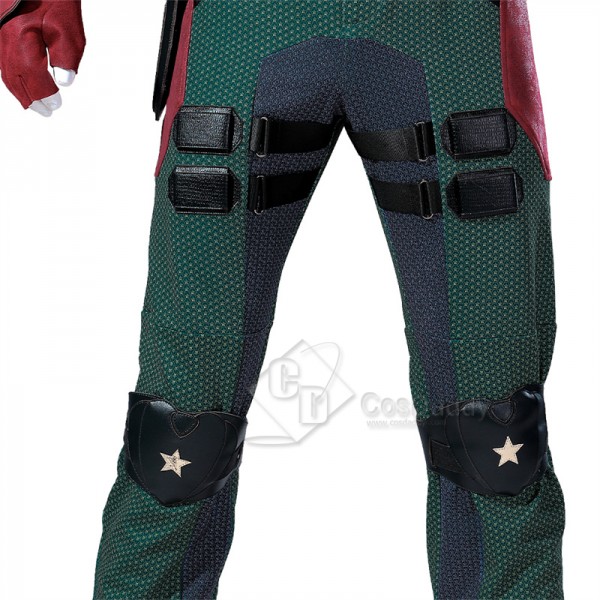 The Boys Season 3 Soldier Boy Ben Cosplay Costume Leather Green Superhero Battle Outfit