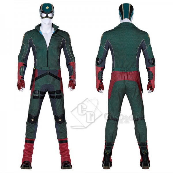 The Boys Season 3 Soldier Boy Ben Cosplay Costume Leather Green Superhero Battle Outfit