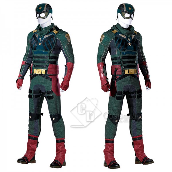 The Boys Season 3 Soldier Boy Ben Cosplay Costume Leather Green Superhero Battle Outfit