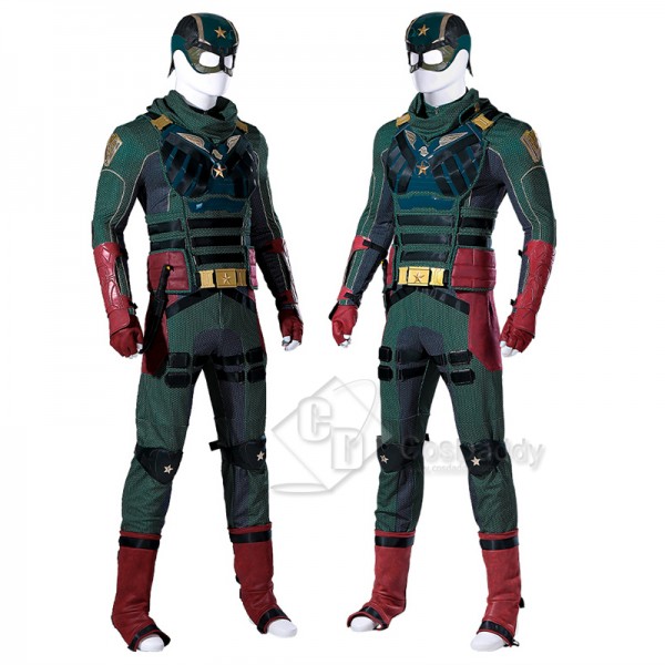 The Boys Season 3 Soldier Boy Ben Cosplay Costume Leather Green Superhero Battle Outfit