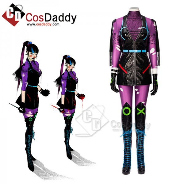  DC Punchline Super Villains Alexis Kaye Cosplay Costume Halloween Carnival Suit