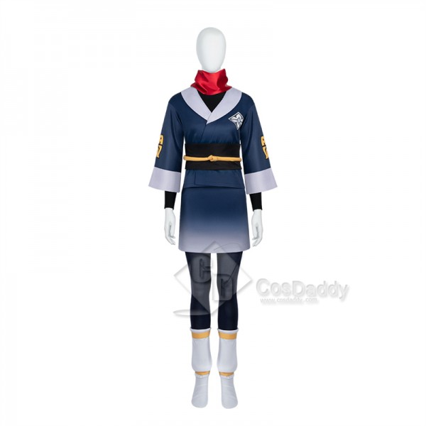 Anime Pokémon Legends: Arceus Female Grotagonist Akari Cosplay Costume Halloween Carnival Suit